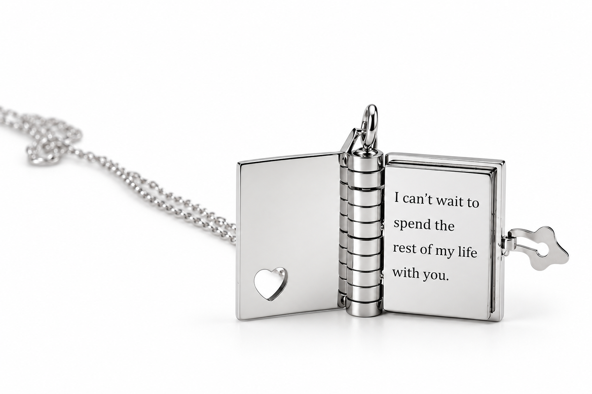 Book Locket Necklace