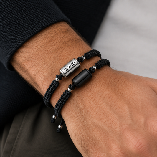 Braided Cylinder Memorial Bracelet