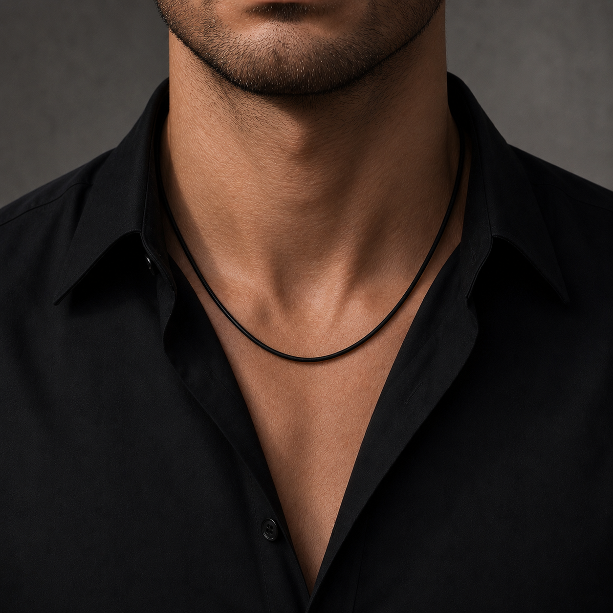 Black Leather Rope Chain