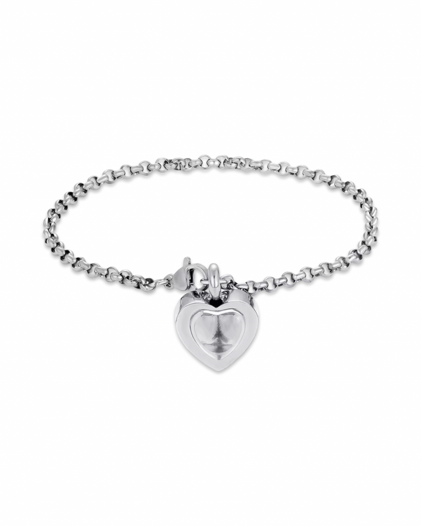 Glass Heart Memorial Bracelet