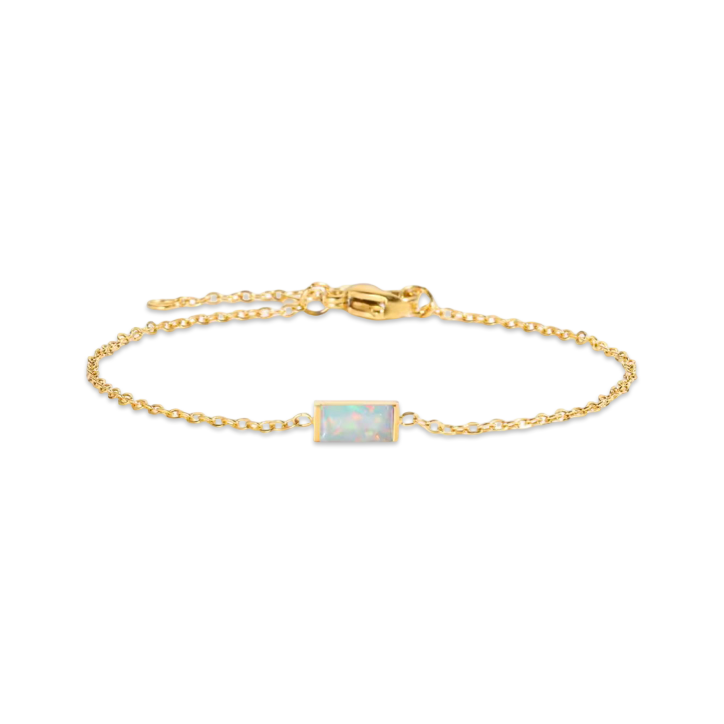 Rectangular Birthstone Bracelet
