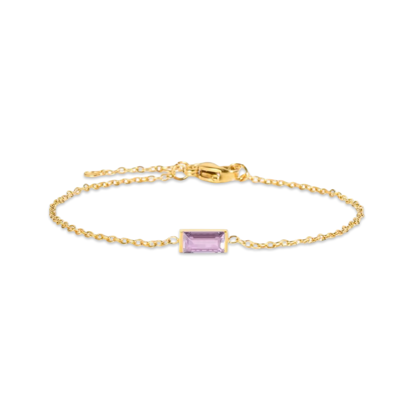 Rectangular Birthstone Bracelet