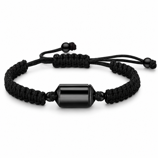 Braided Cylinder Memorial Bracelet