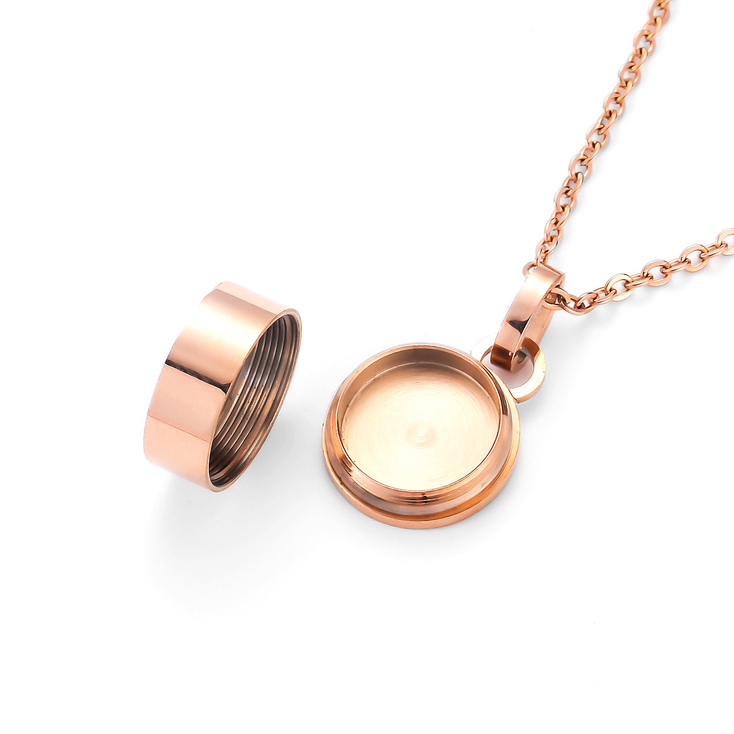 Round Memorial Pendant with Zircon Stone