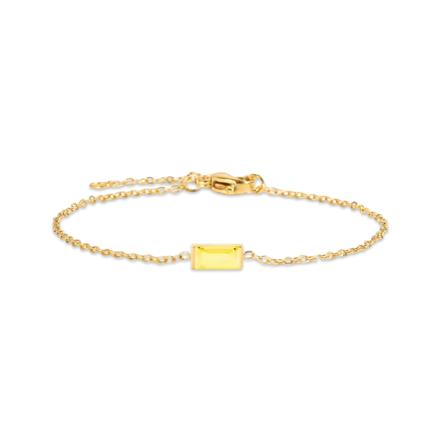 Rectangular Birthstone Bracelet
