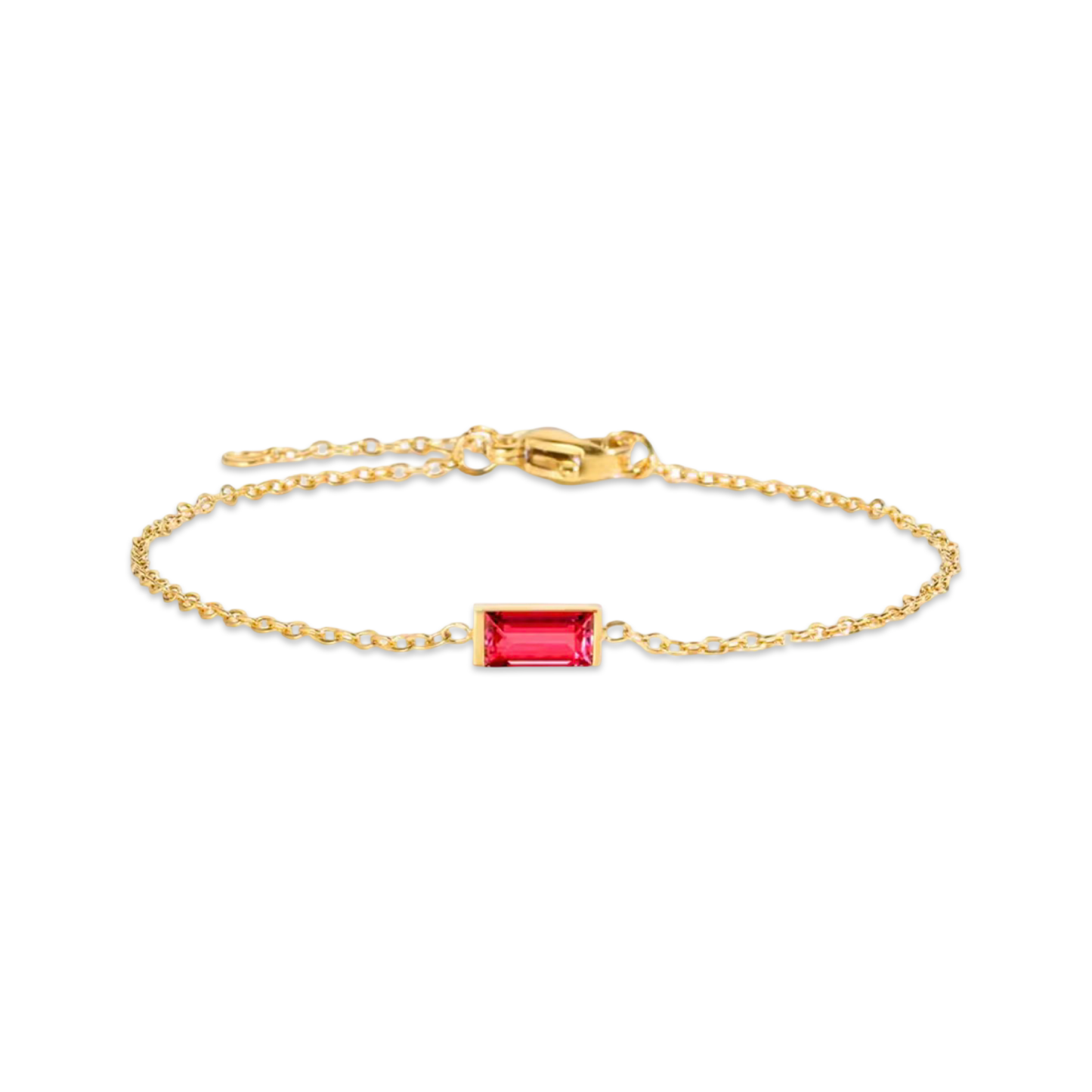 Rectangular Birthstone Bracelet