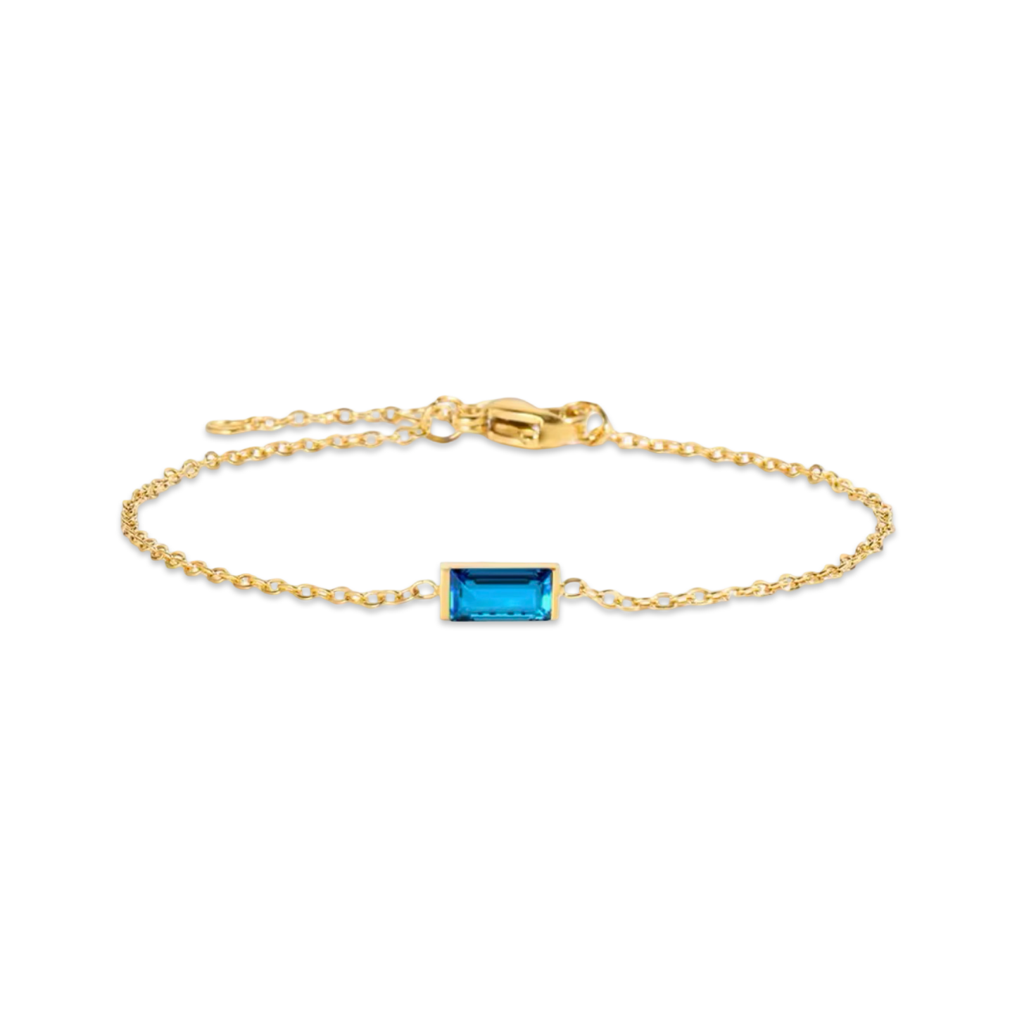 Rectangular Birthstone Bracelet