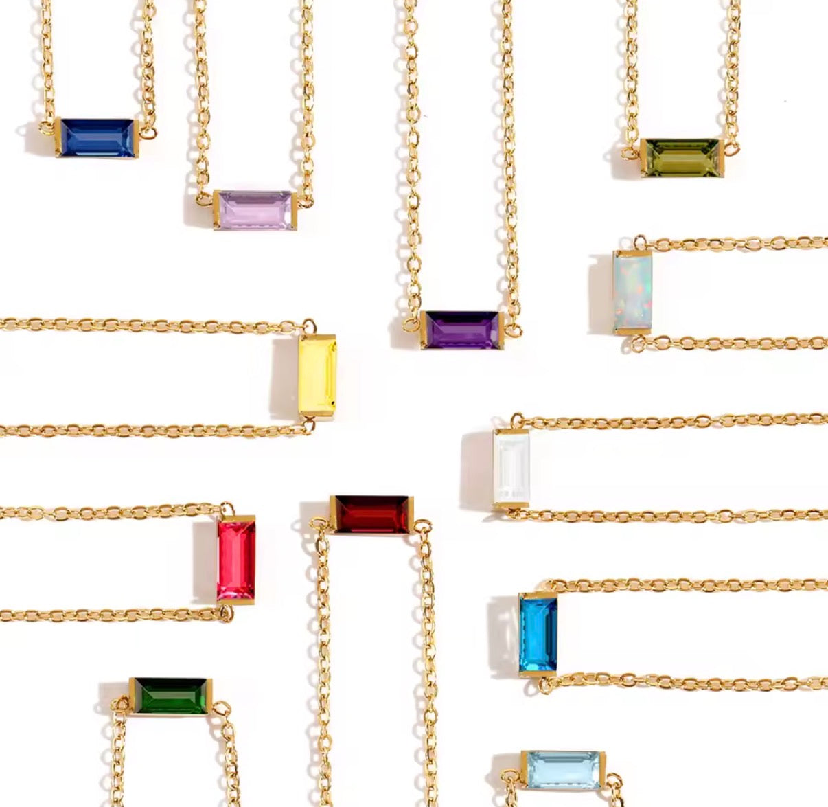 Rectangular Birthstone Bracelet
