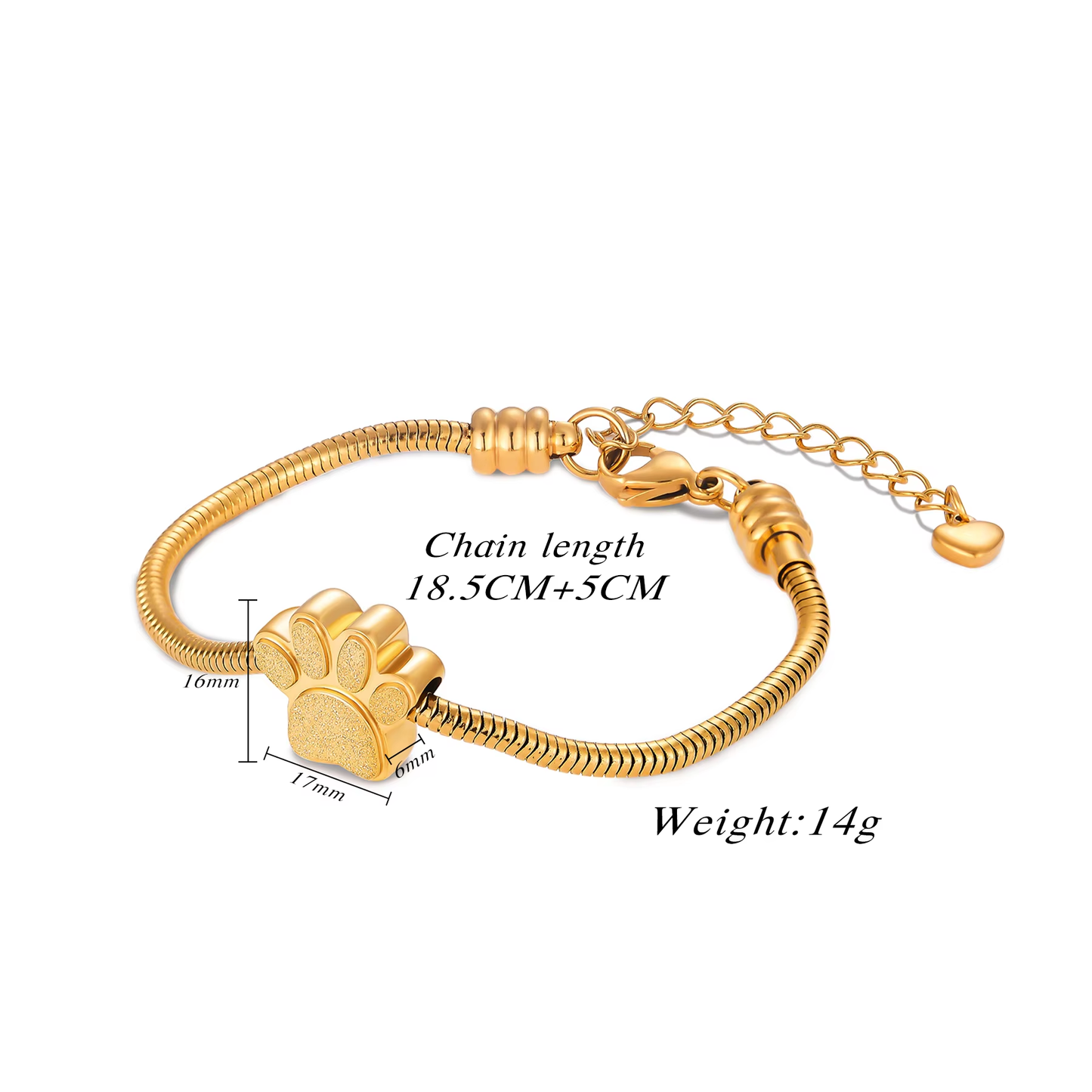 Paw Print Memorial Bracelet