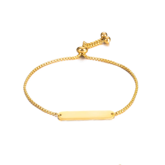 Personalised Stainless Steel Engraved Bar Bracelet