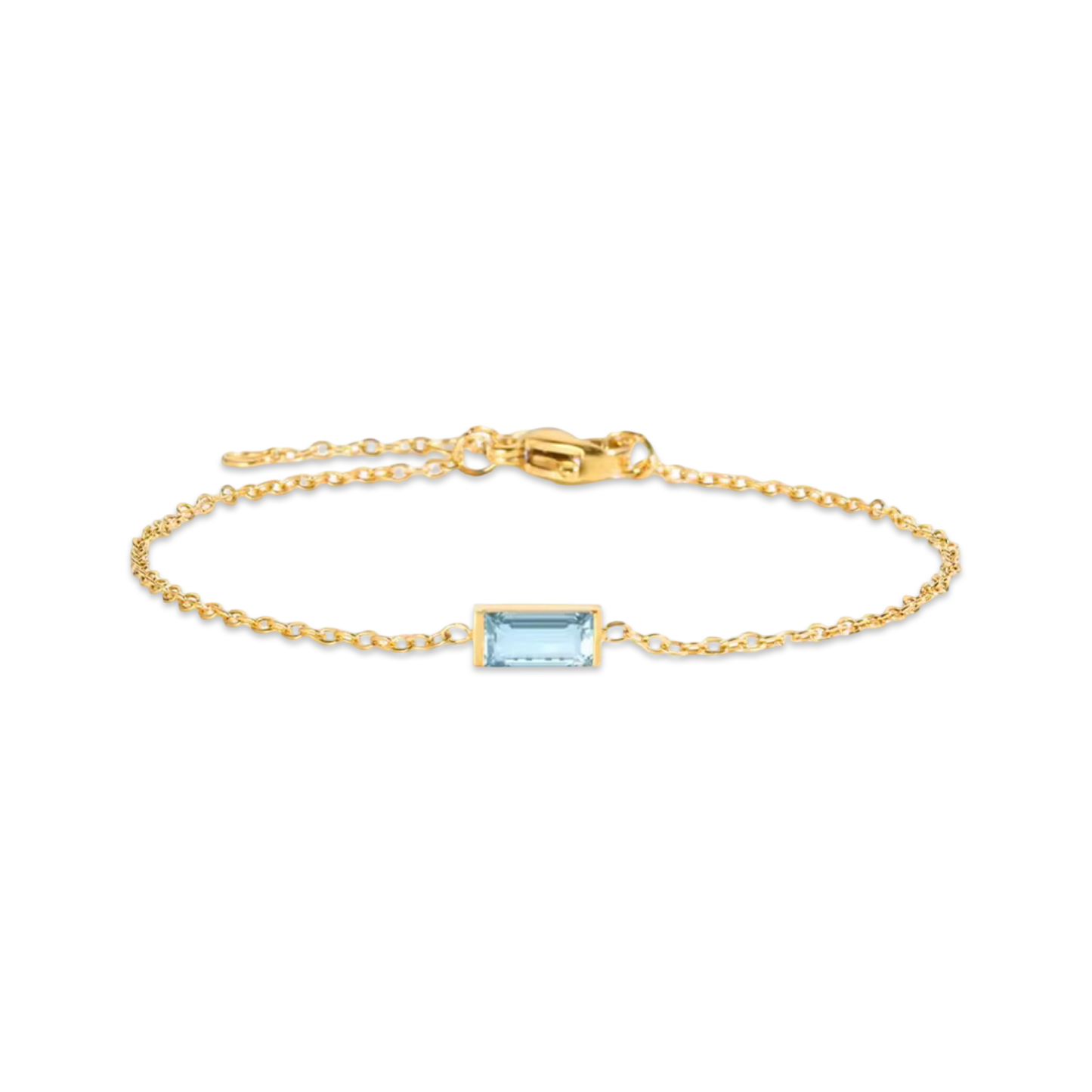 Rectangular Birthstone Bracelet