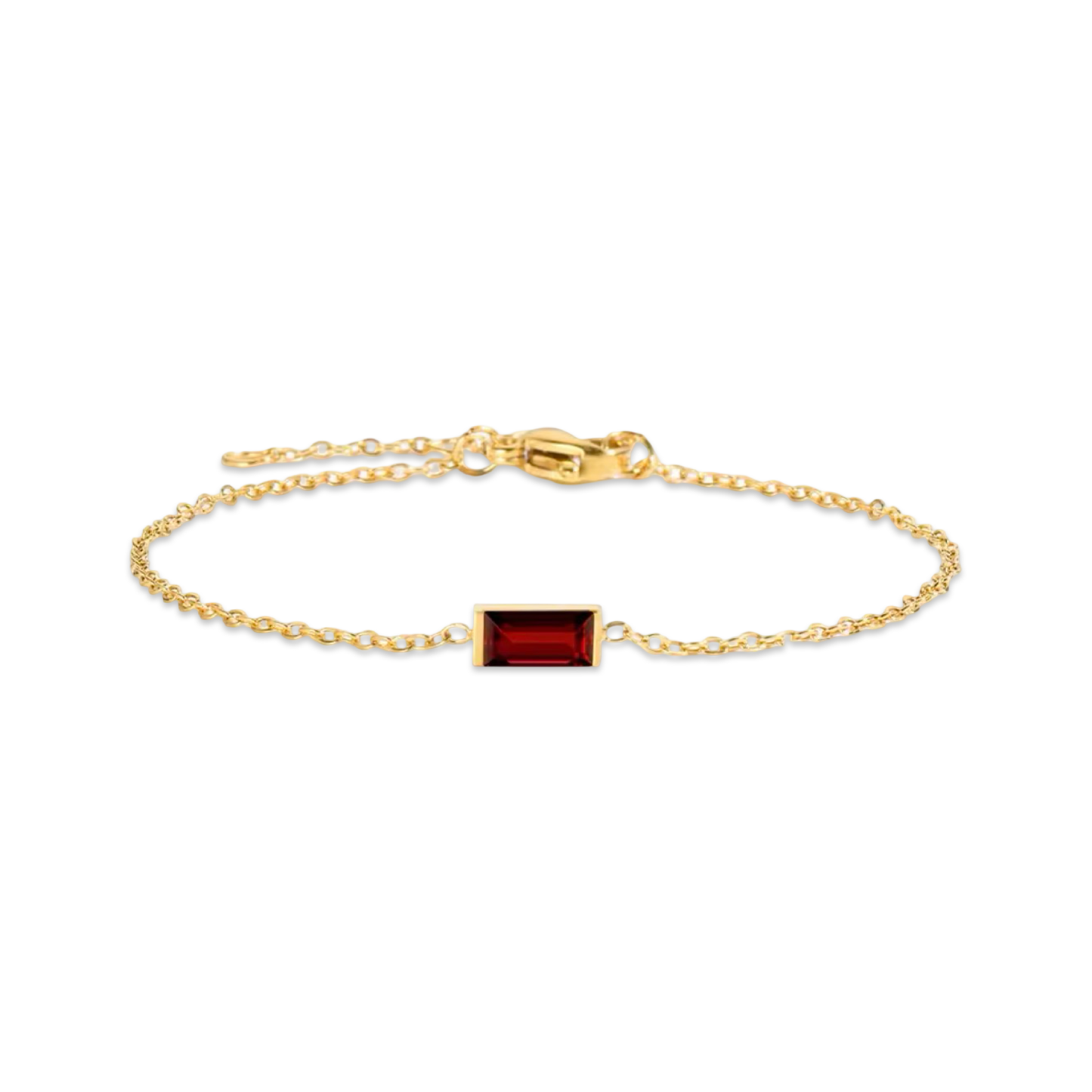 Rectangular Birthstone Bracelet