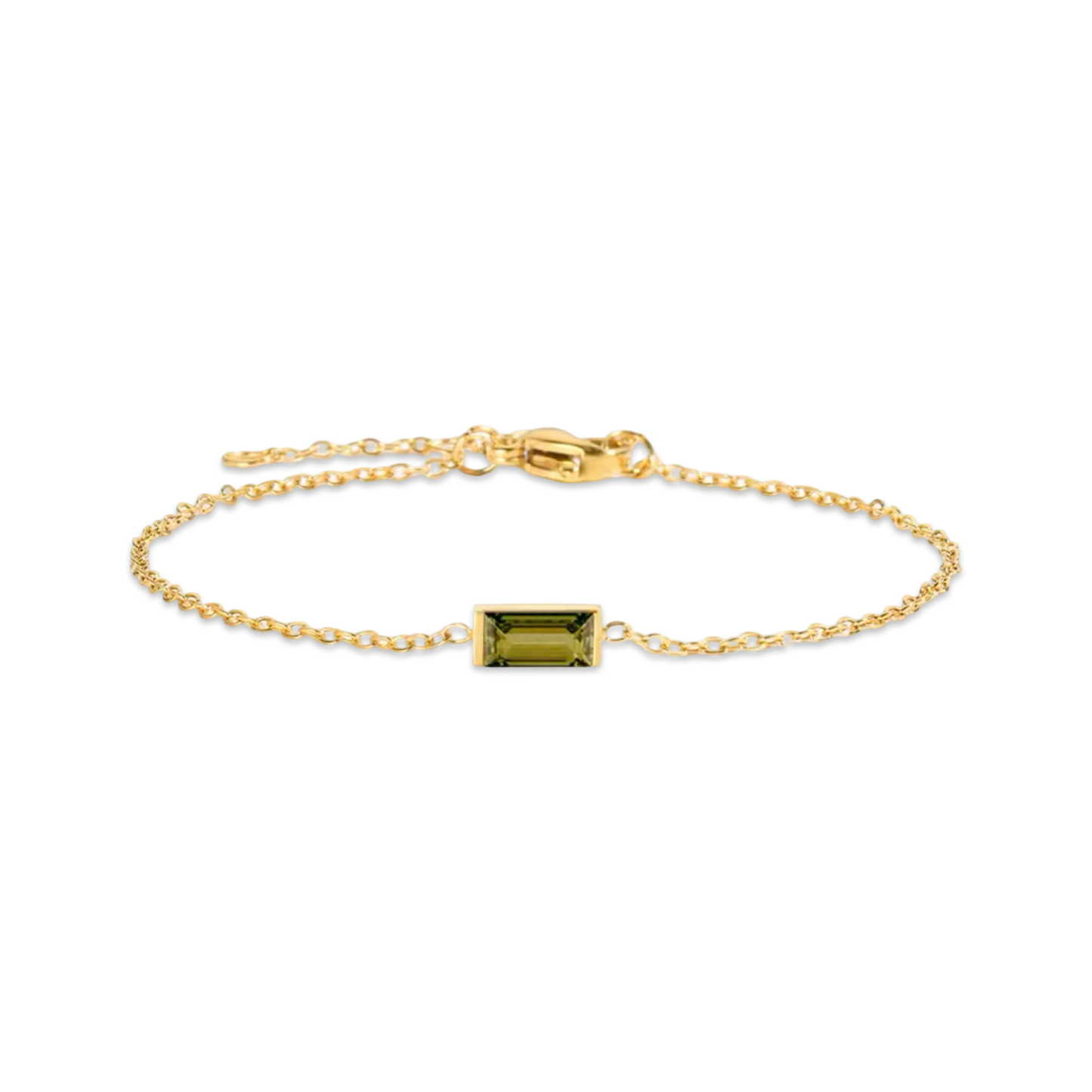 Rectangular Birthstone Bracelet