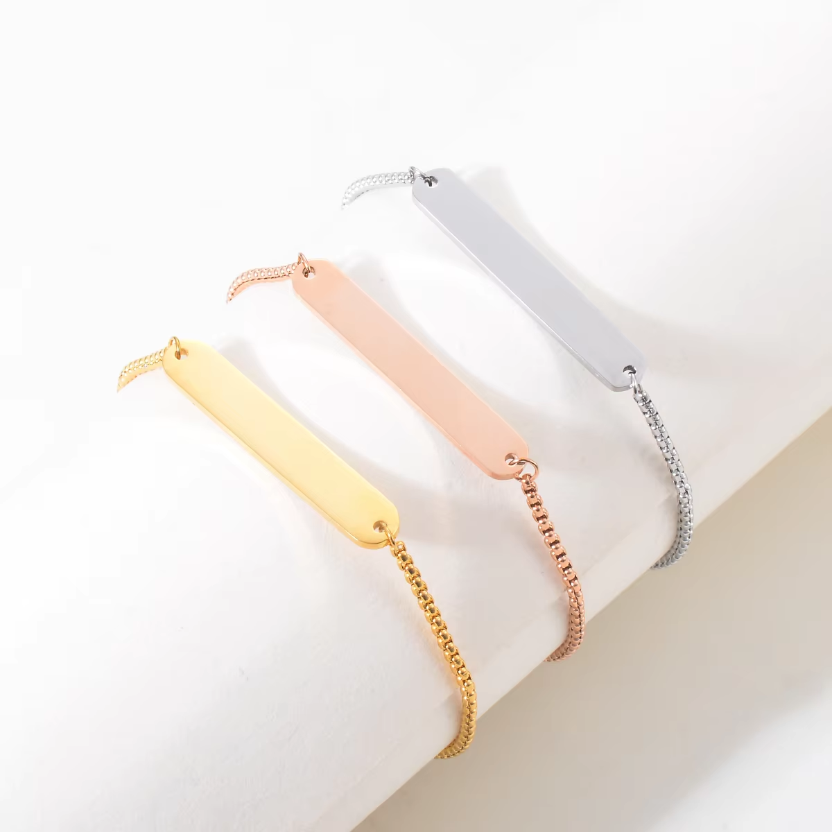 Bar Bracelet With Custom Engraving