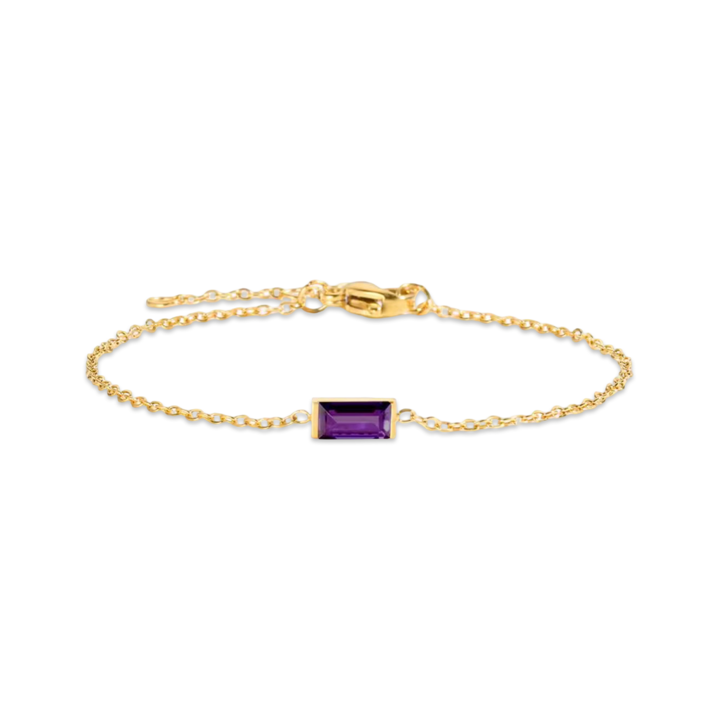 Rectangular Birthstone Bracelet