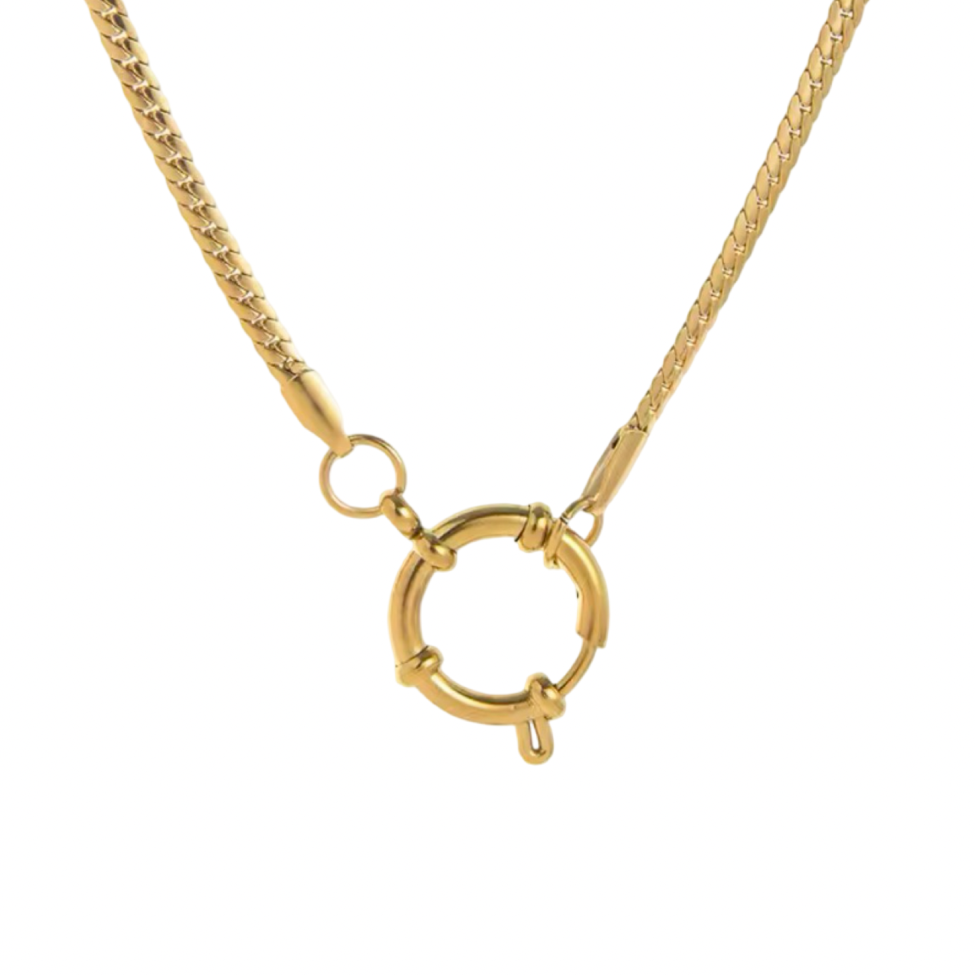 Wheat Connector Chain Necklace | Gold Stainless Steel
