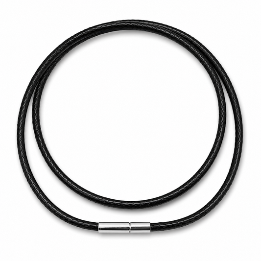 Black Leather Rope Chain