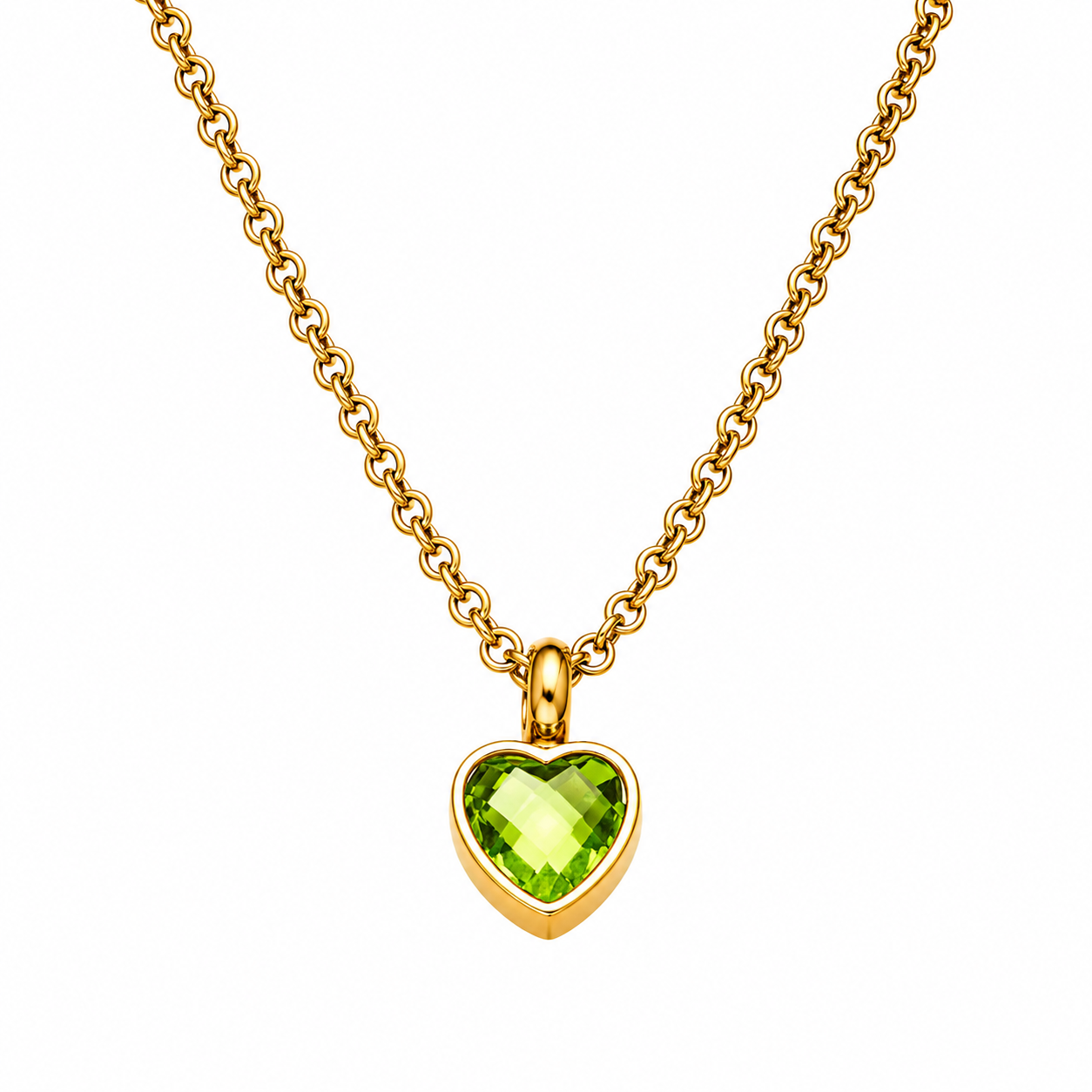 Heart Memorial Pendant with Colourful Zircon Stone