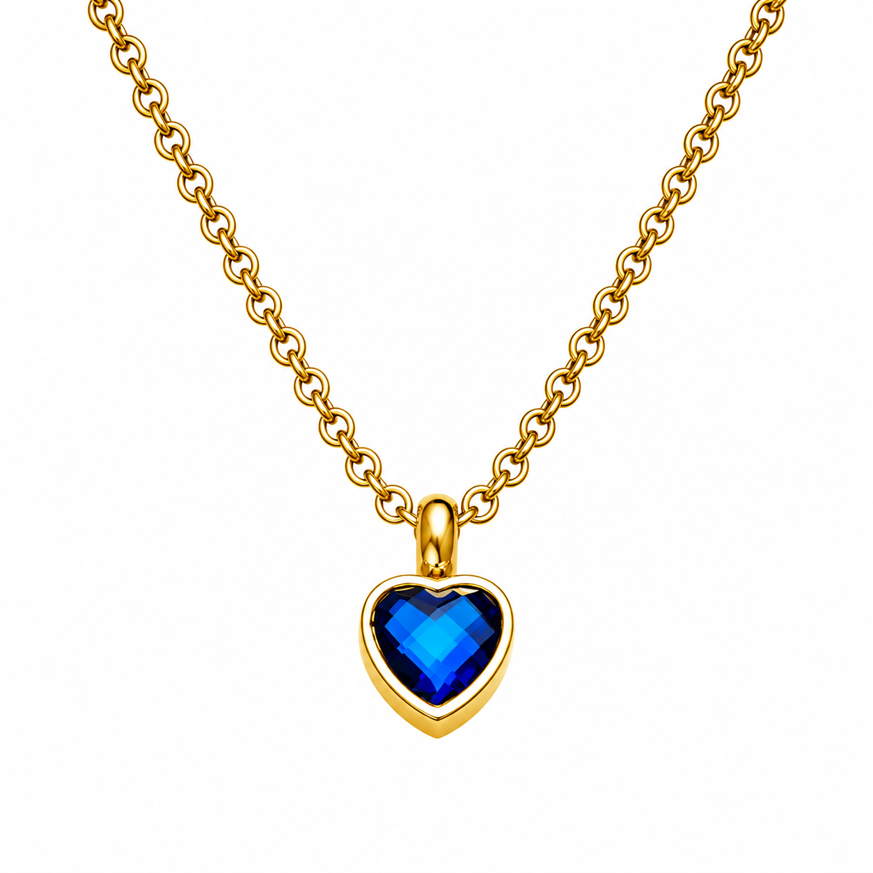 Heart Memorial Pendant with Colourful Zircon Stone
