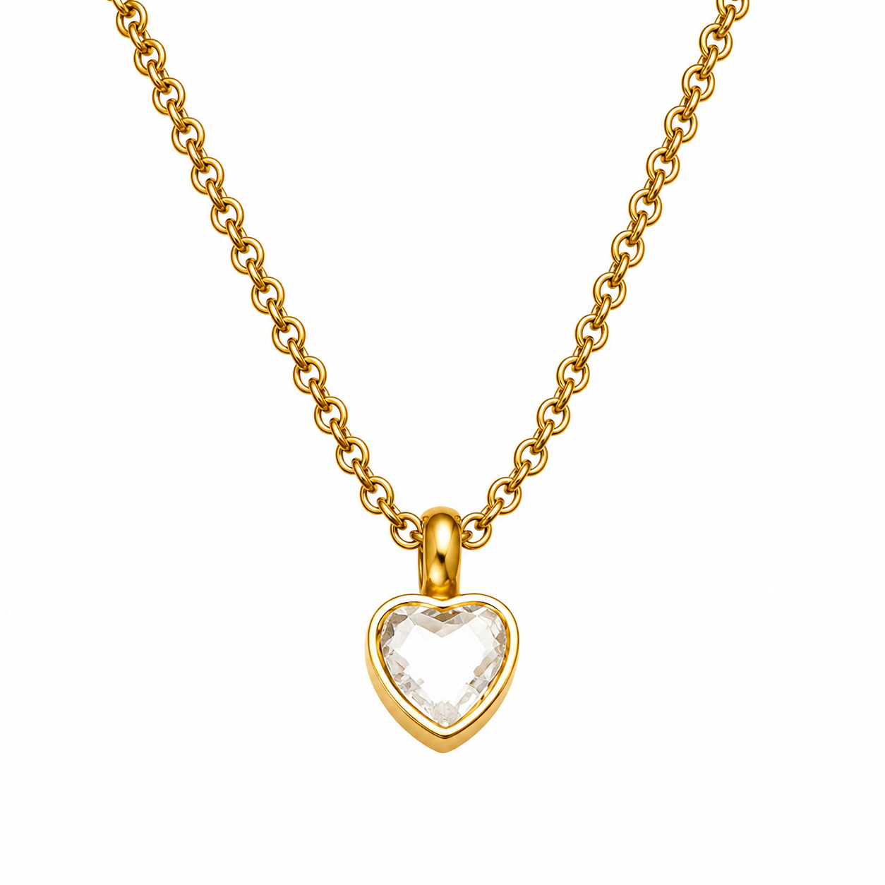 Heart Memorial Pendant with Colourful Zircon Stone