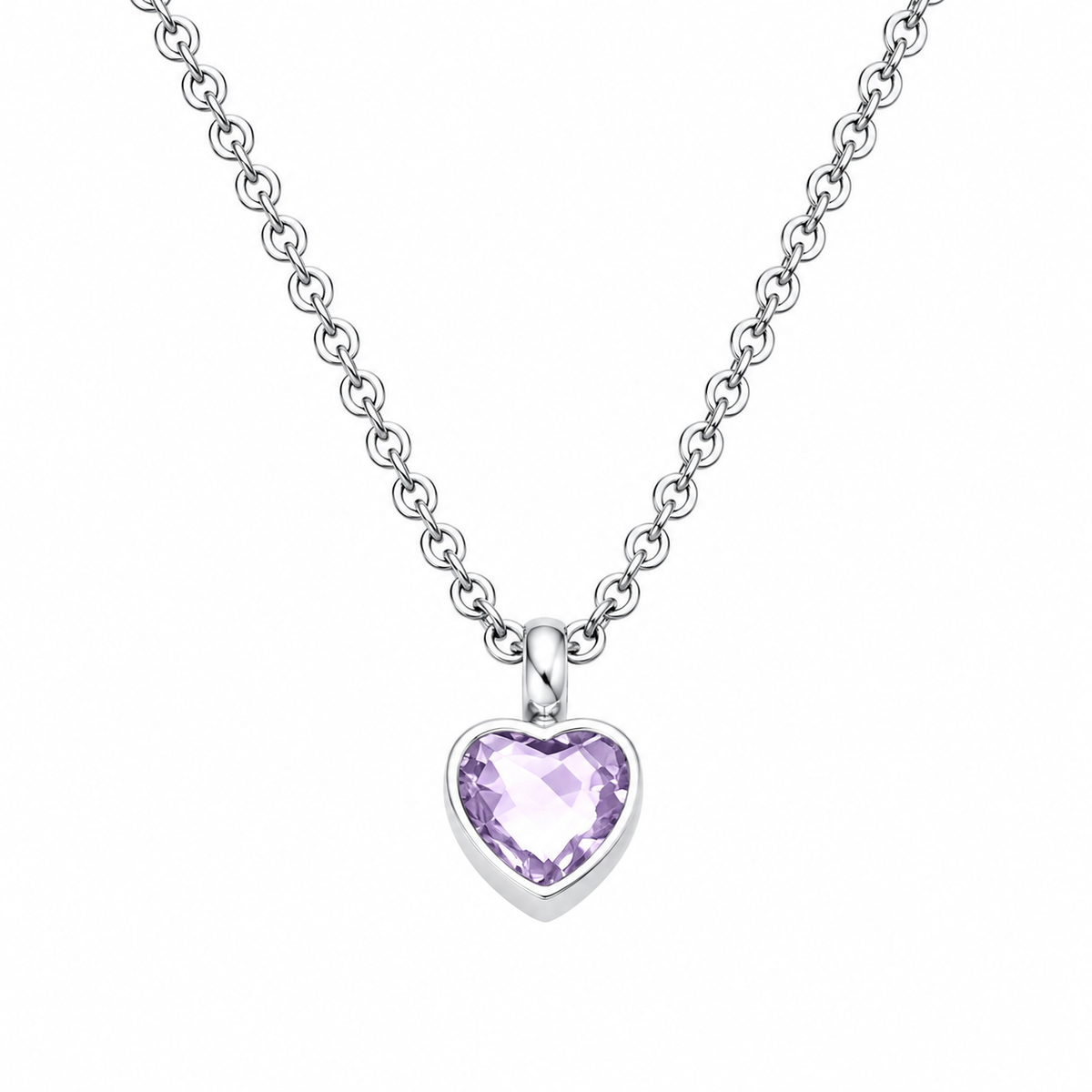 Heart Memorial Pendant with Colourful Zircon Stone
