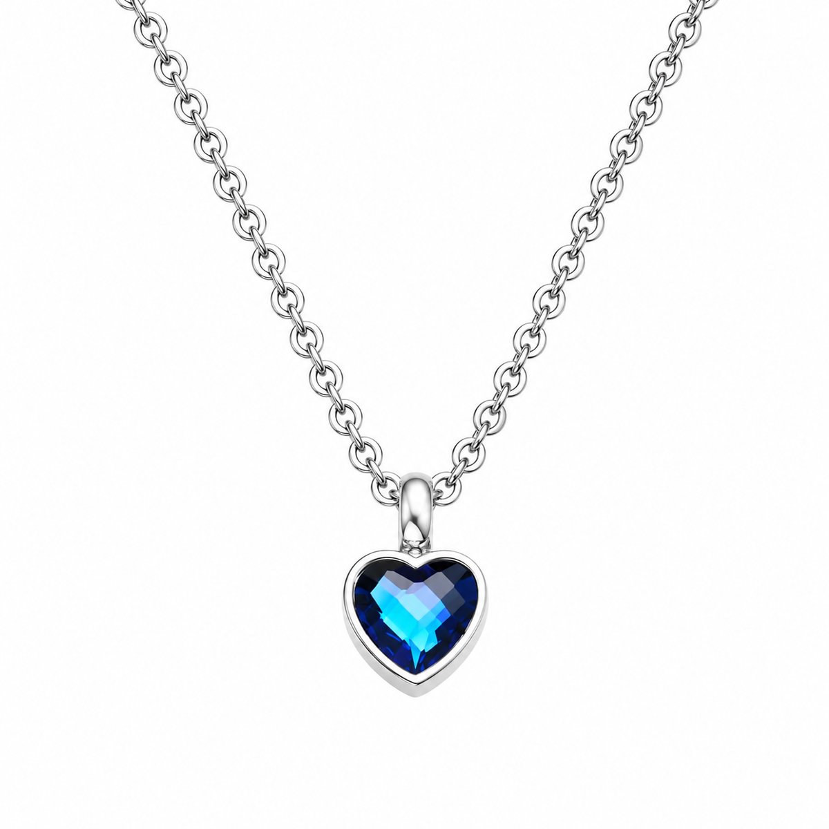 Heart Memorial Pendant with Colourful Zircon Stone