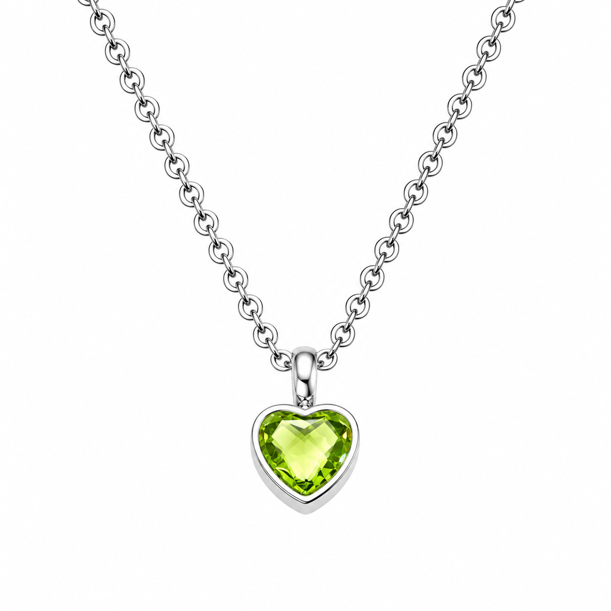 Heart Memorial Pendant with Colourful Zircon Stone