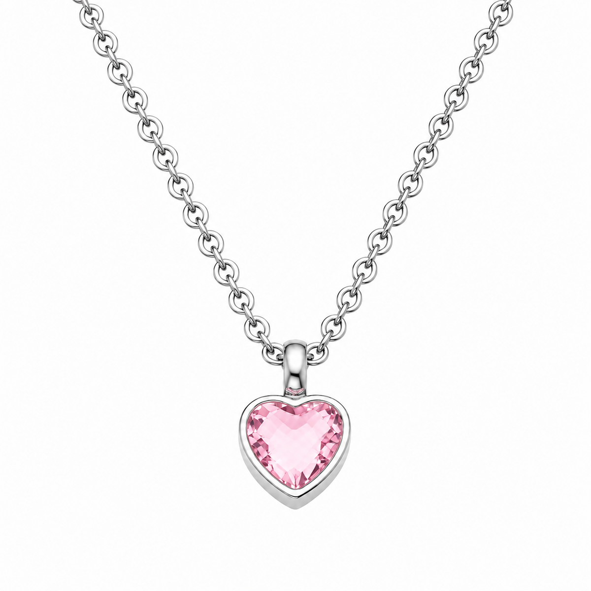 Heart Memorial Pendant with Colourful Zircon Stone