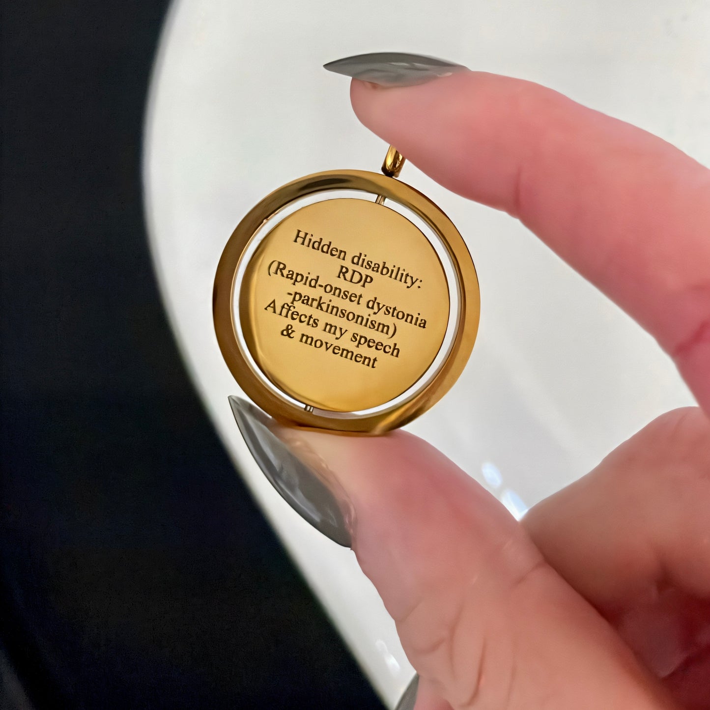 Rotating Pendant with Custom Engraving