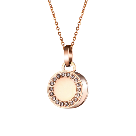 Round Memorial Pendant with Zircon Stone