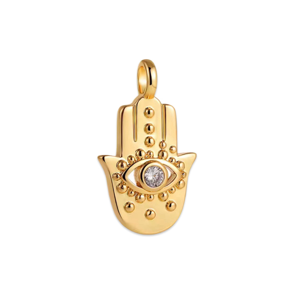Hamsa Hand Charm in gold finish